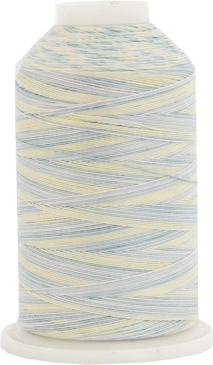 Threadart Multicolor 100% Cotton Thread | Variegated Colors for Quilting, Sewing, and Embroidery | 40/3wt - 600M (660 Yards) Cones | Long Staple Low Lint | 22 Colors